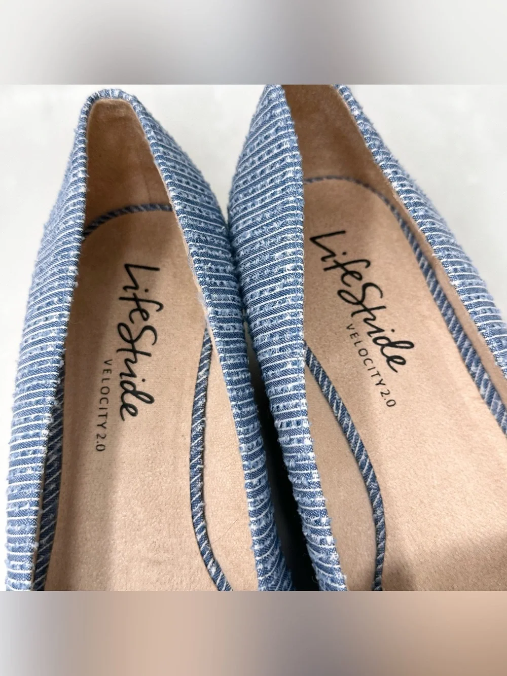 Life Stride Canvas Slip On Kamilla Wedge Espadrilles 9.5 Wide